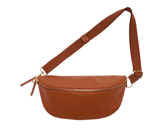 Siriano New York Leather Belt Bag Brown Crossbody Sling