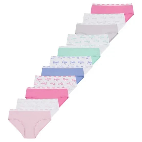 Puma Girls Kids Cotton 11-Pack Bikini Underwear - New - photo 2