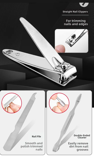7pc Stainless Steel Manicure & Pedicure Set - Travel Kit - photo 4