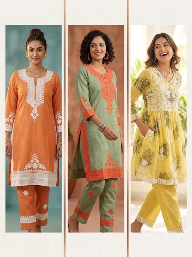 LAKHNAVI KURTA SET - M - LOT 2 SET OR SINGLE - NEW