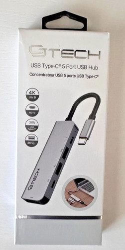 CJ TECH USB Type-C 5 Port USB Hub 4K UHD HDTV New - photo 5