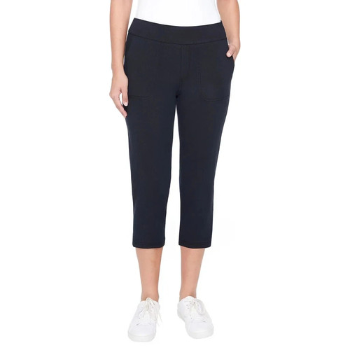 Up! Women's Garment Wash Pull-On Capri Pants Stretch S to XL - photo 3