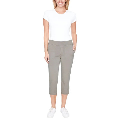 Up! Women's Garment Wash Pull-On Capri Pants Stretch S to XL - photo 4
