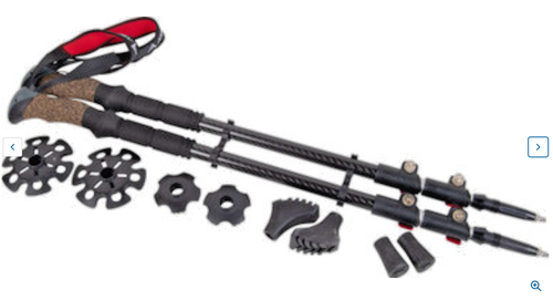 2 pc Lightweight Carbon Hiking Pole Set w/ Carry Bag - New - photo 3
