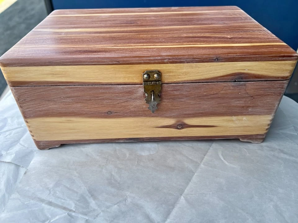 Vintage Red Cedar Keepsake Box