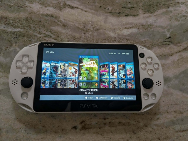 256 GB Glacier White PS Vita Slim with 12000+ Games