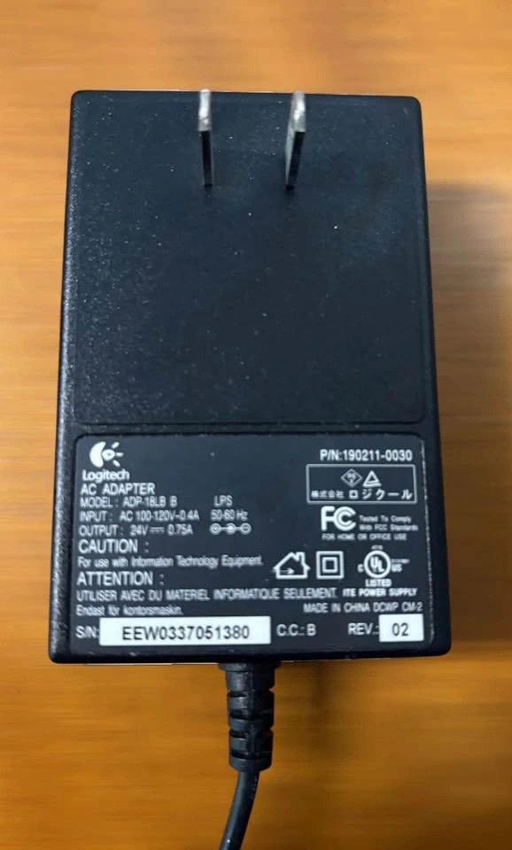 Logitech ADP-18LB B AC Adapter 24V 0.75A - photo 3