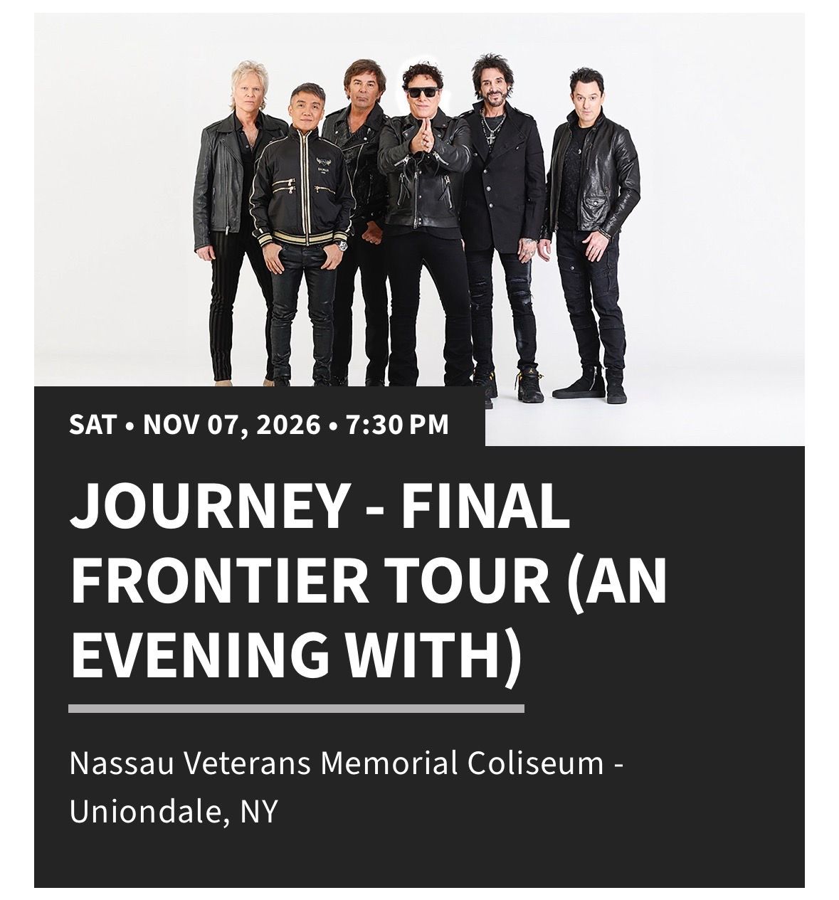 Journey - Final Frontier Tour (Nassau Coliseum/Nov. 7)