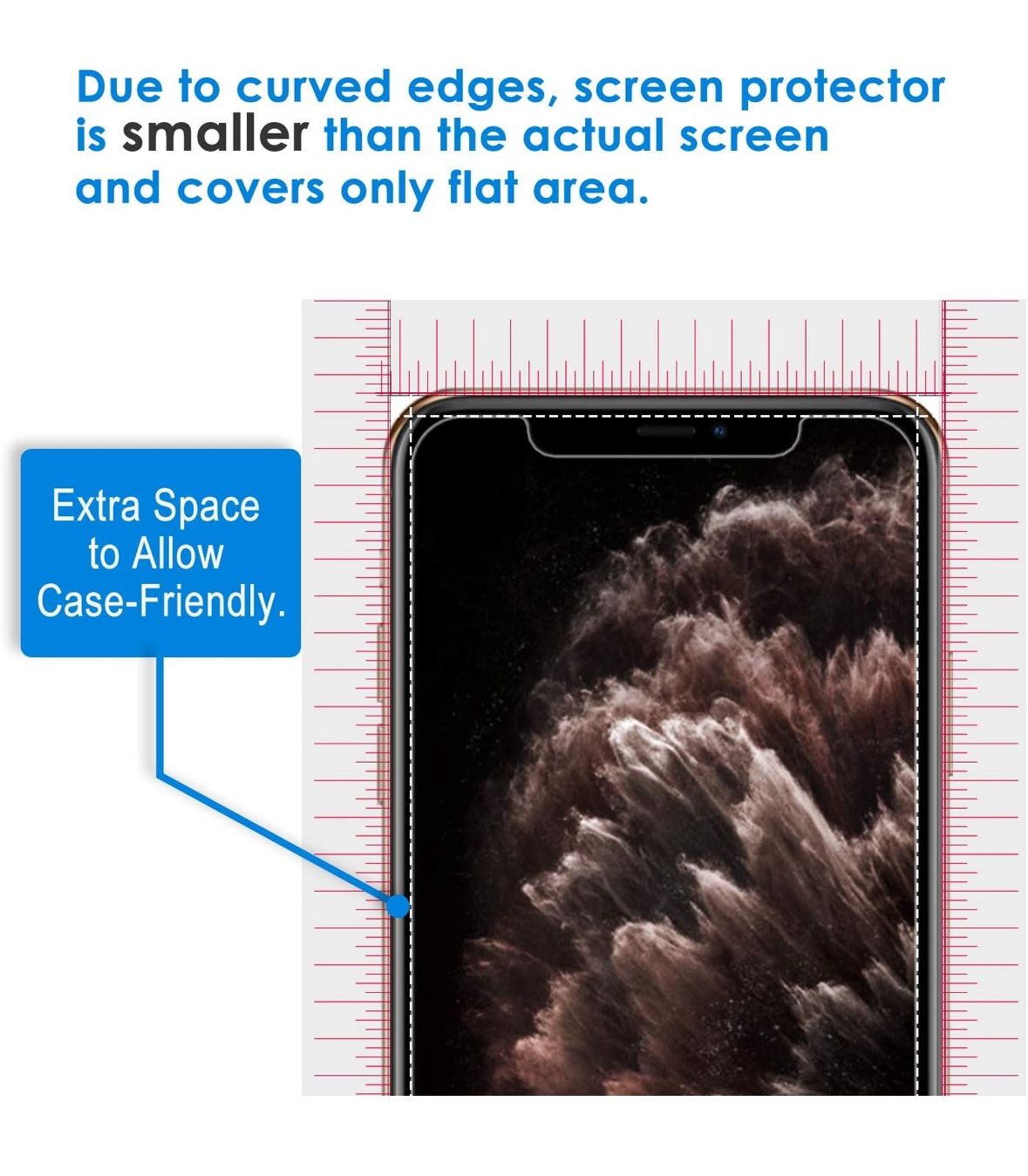 JETech Privacy Screen Protector for iPhone 11 Pro/Xs/X 2-Pack - photo 4