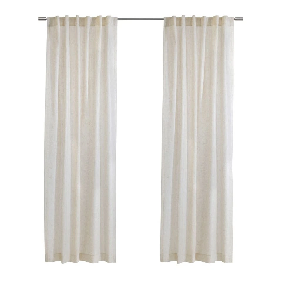 StyleWell 52 x 95" Faux Linen Insulated Sheer Curtains – Set of - photo 2