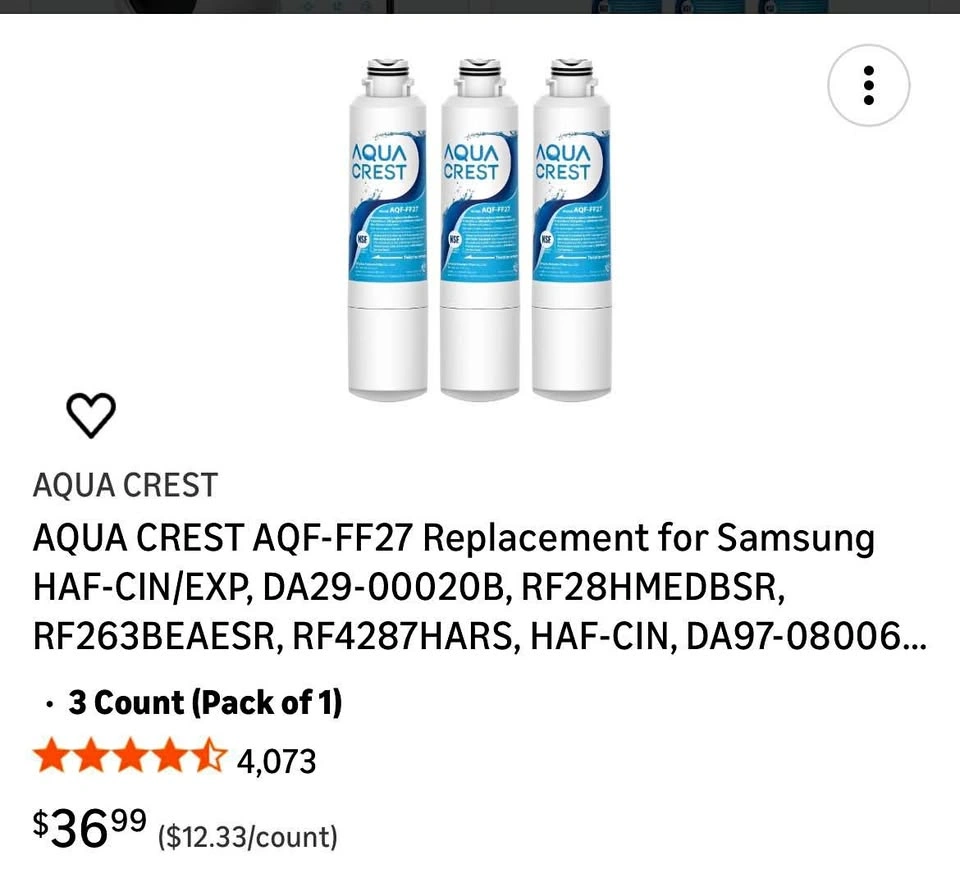 AQUA CREST AQF-FF27 Replacement Water Filter (1 pc)