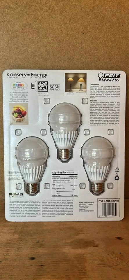 Feit Electric 40W Replacement LED Light Bulbs, Soft White 2700K, - photo 3