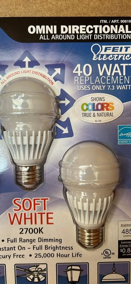 Feit Electric 40W Replacement LED Light Bulbs, Soft White 2700K, - photo 4