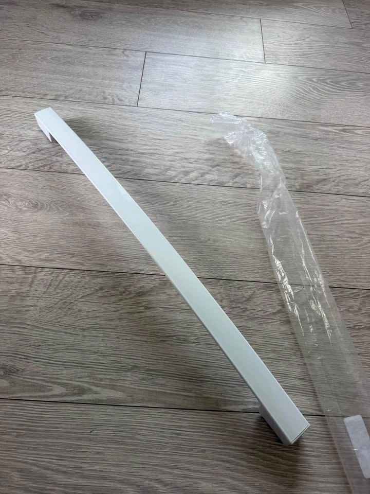 OEM GE Refrigerator Freezer Door Arc Handle - White (WR01L09338) - photo 3