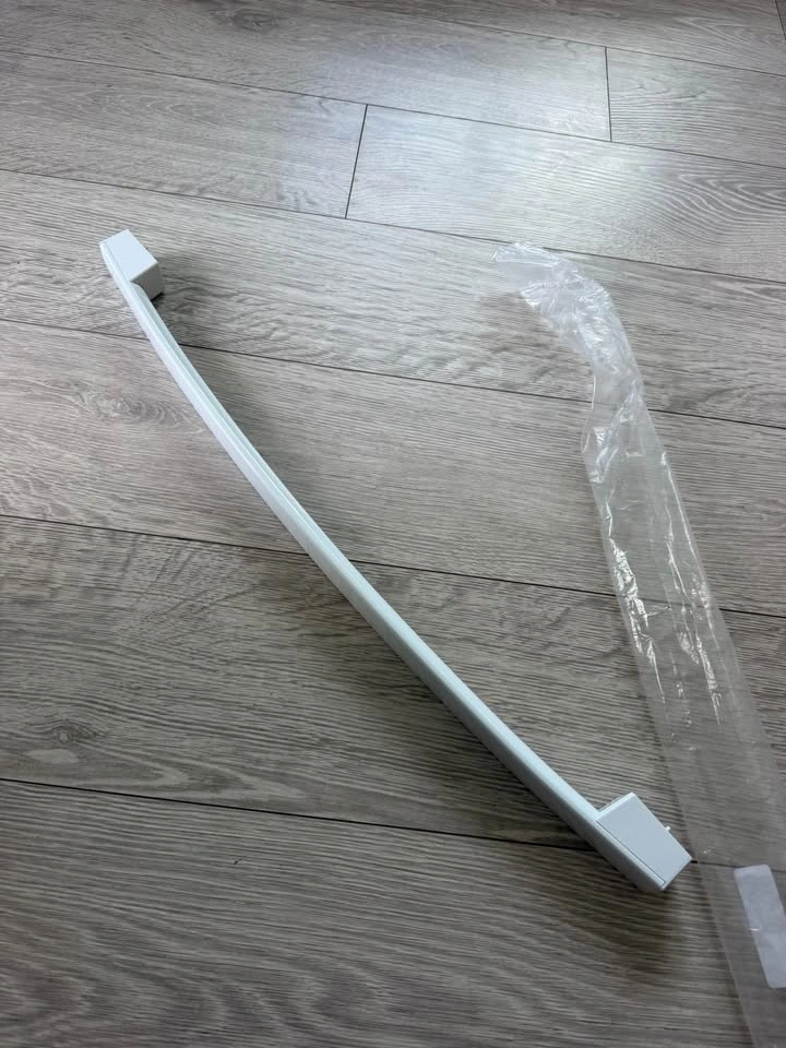 OEM GE Refrigerator Freezer Door Arc Handle - White (WR01L09338) - photo 4