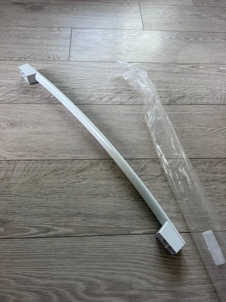 OEM GE Refrigerator Freezer Door Arc Handle - White (WR01L09338) - photo 5