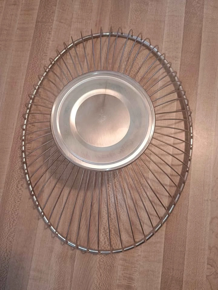 1960s MCM Silver Plated Wire Bread Basket/Fruit Bowl PM Italy - photo 4