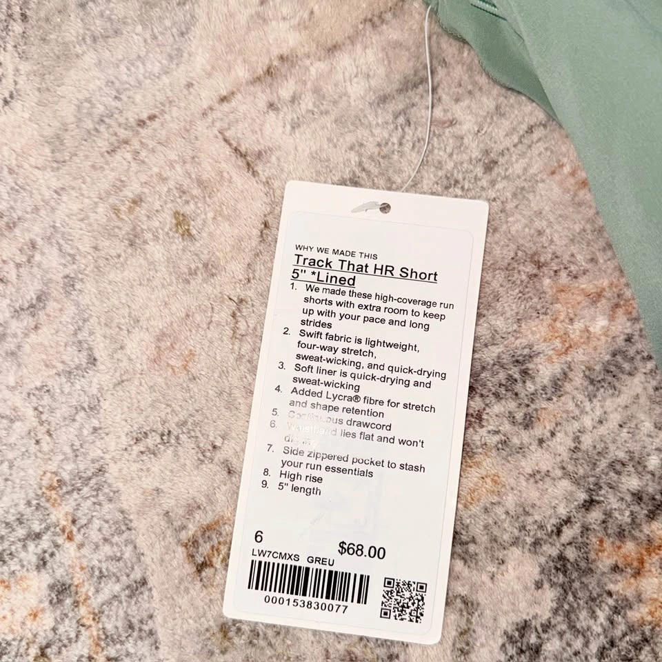 NEW | Lululemon Track That High-Rise Lined Short 5" in Grey Euca - photo 4