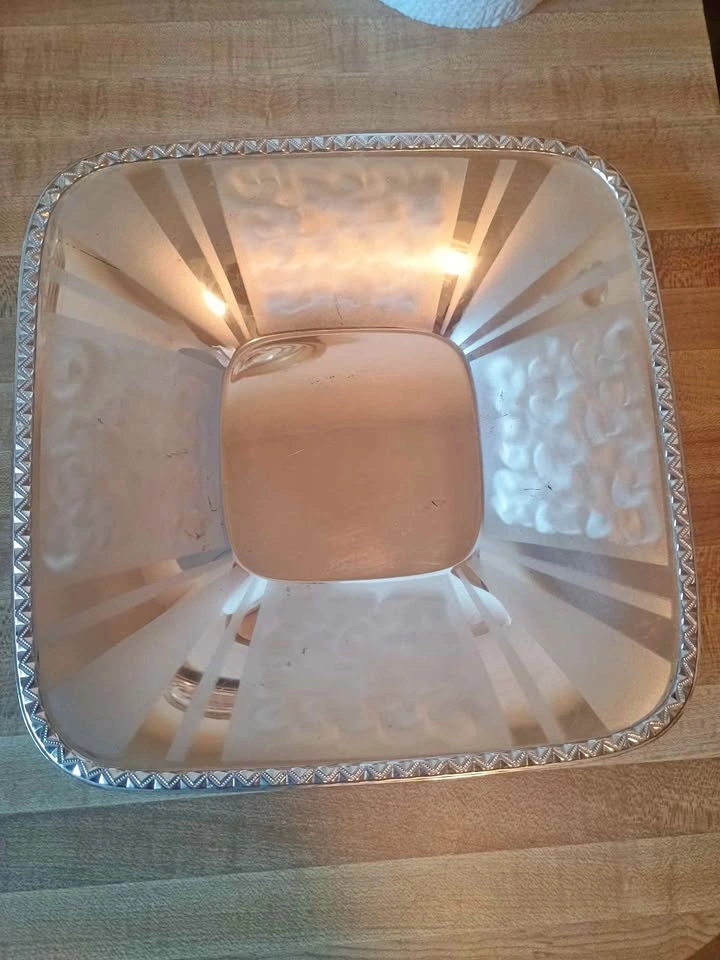 Vintage 1960s Footed Silverplated Trinket Dish MCM Caravelle Ger
