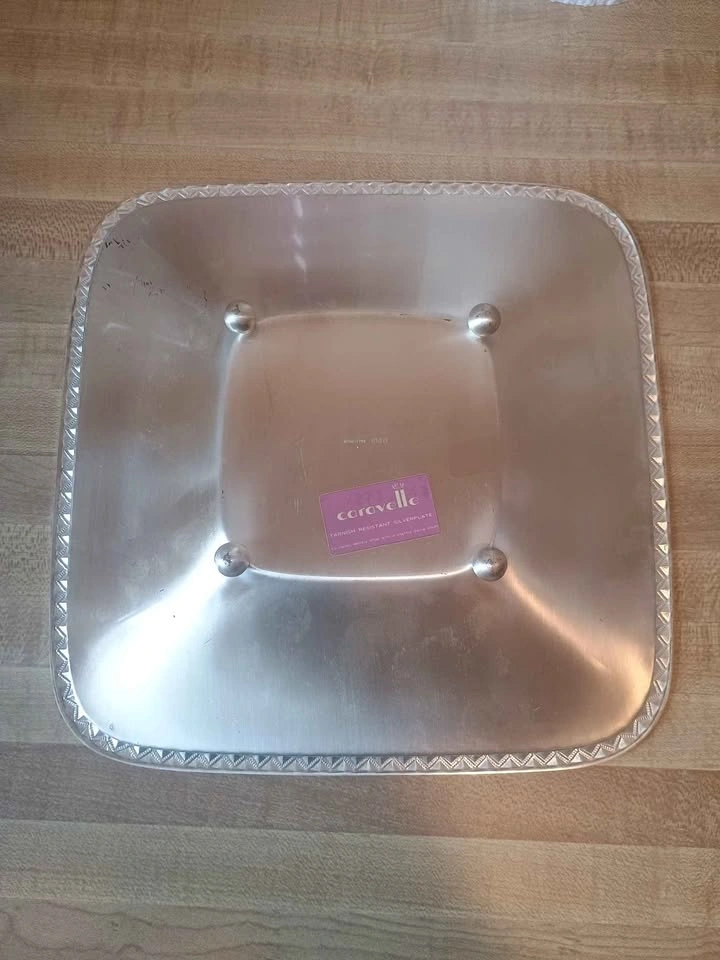 Vintage 1960s Footed Silverplated Trinket Dish MCM Caravelle Ger - photo 4