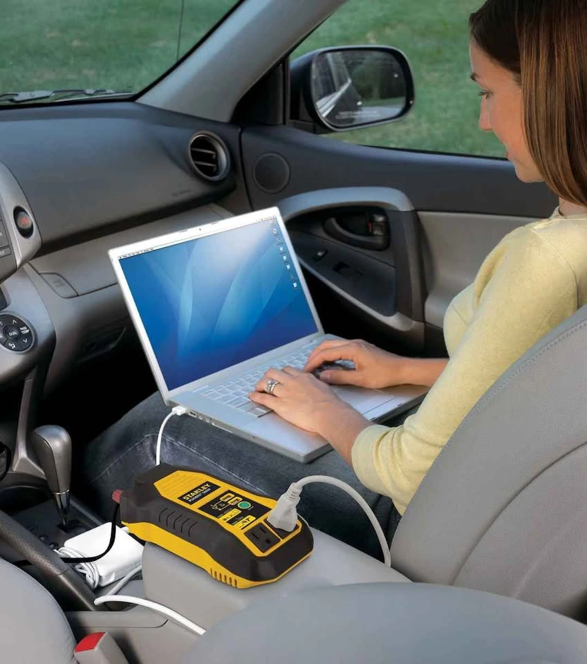 Stanley 500W Inverter & Power Outlet with Battery Clamps - photo 3
