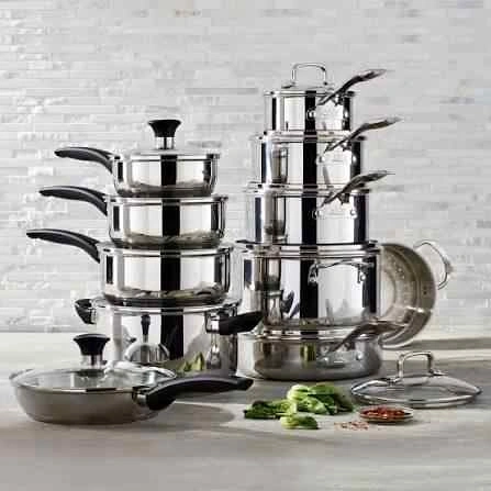 Vida by PADERNO Elite Series 3-Ply Clad Stainless Cookware Set