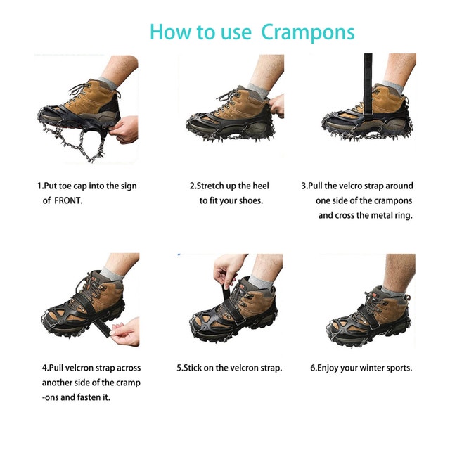 Crampons Ice Cleats Traction Snow Grips - photo 2