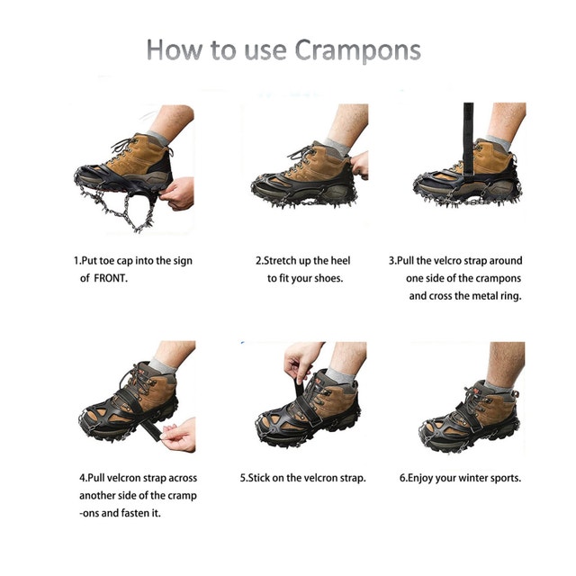 Crampons Ice Cleats Traction Snow Grips - photo 3