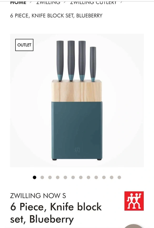 ZWILLING Now S 6 Piece Knife Block Set - Blueberry - photo 2