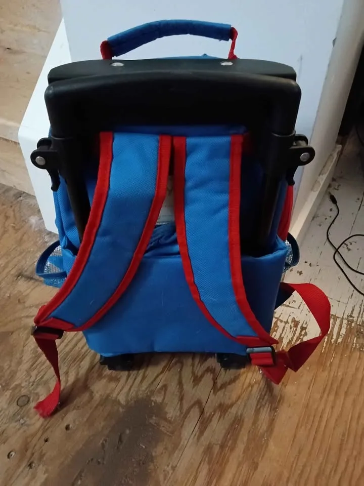 Blue Shark Rolling Backpack for Kids - photo 2