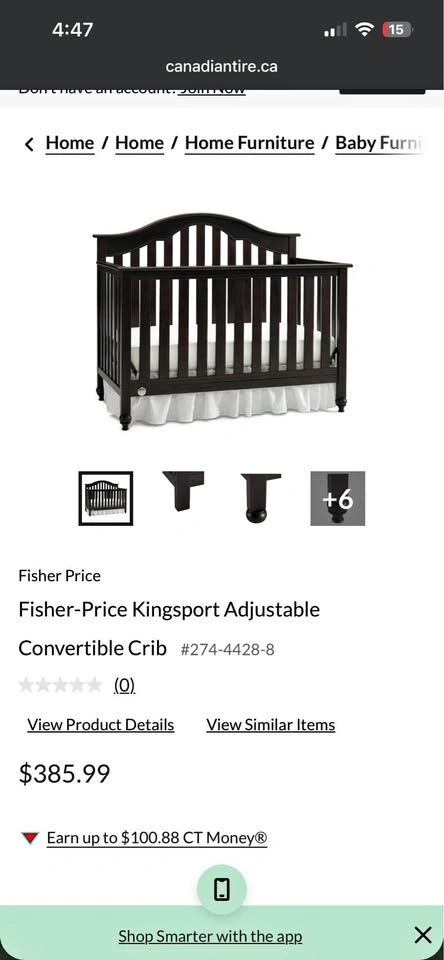 Fisher-Price Kingsport Adjustable Convertible Crib