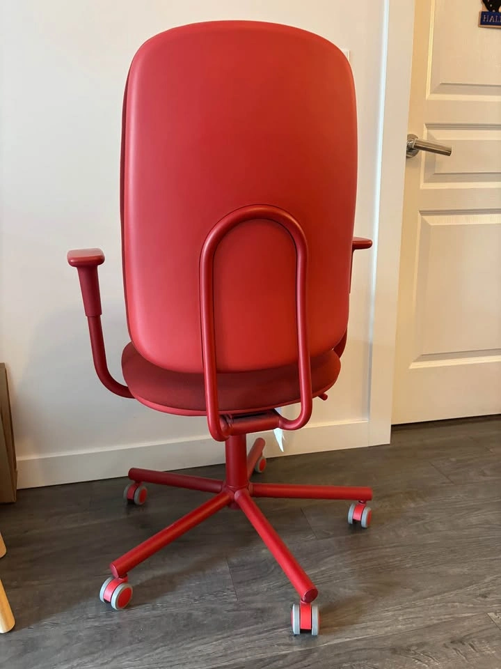 IKEA LÅNGFJÄLL Office Chair with Armrests – Red - photo 2