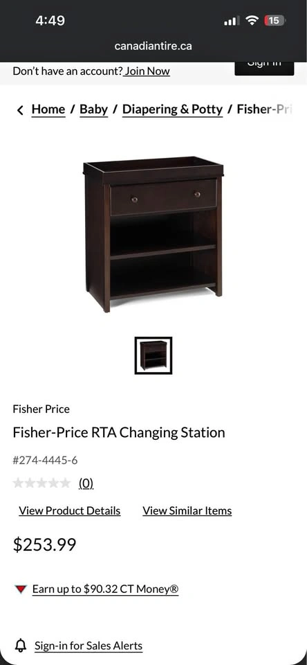 Fisher-Price RTA Changing Station