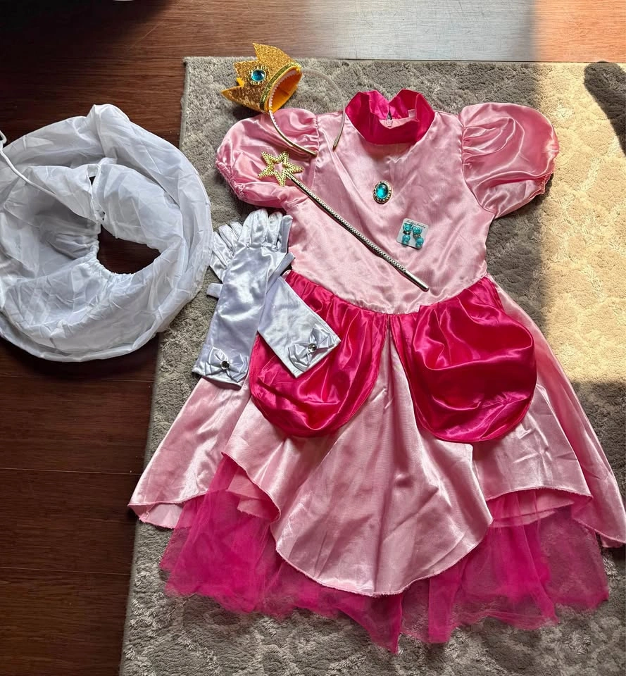 Princess Peach Halloween Costume Size 120