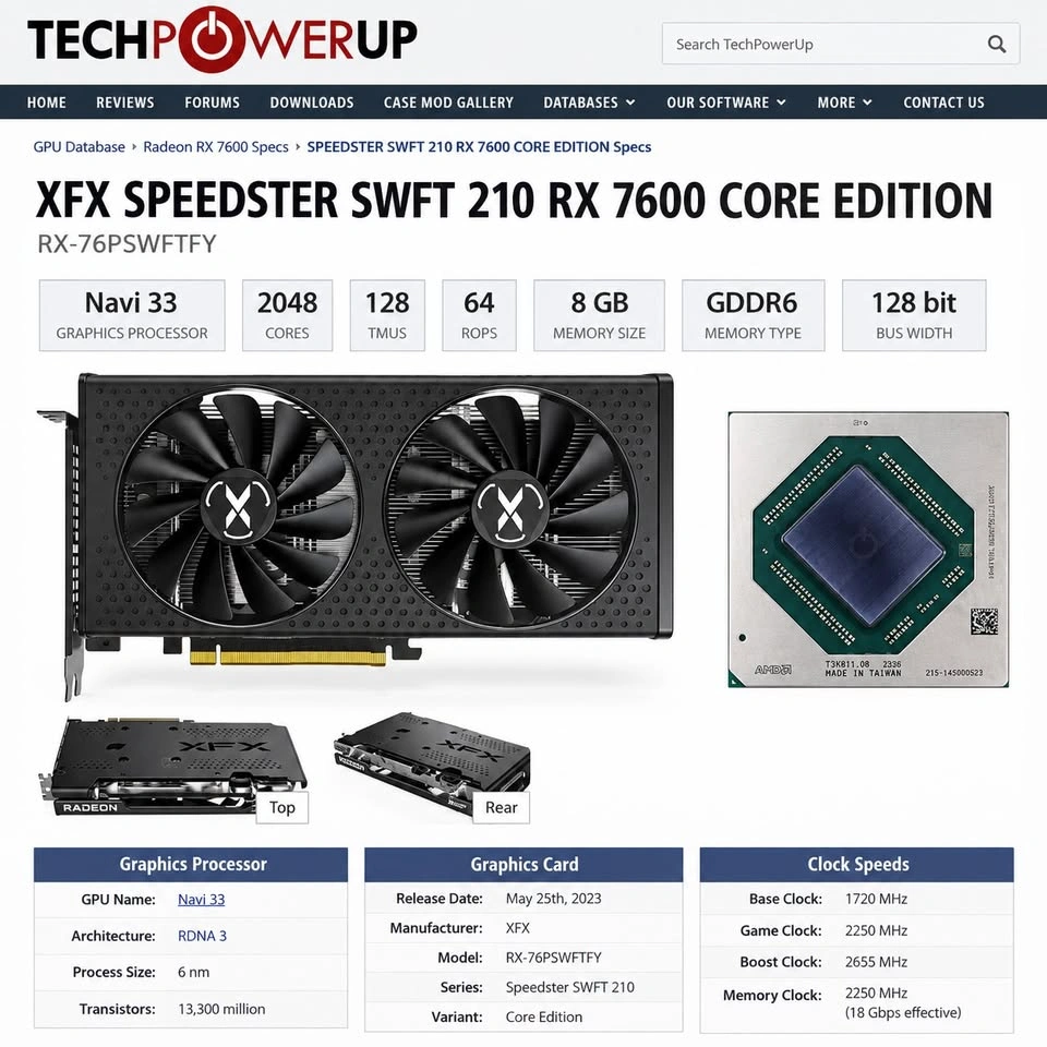 Ryzen 5-7600 | XFX RX 7600 | Gaming+Streaming PC - photo 5