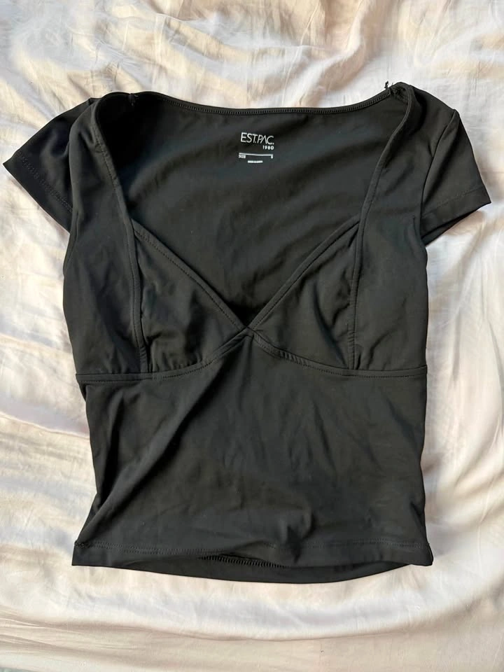 pacsun black bustier top