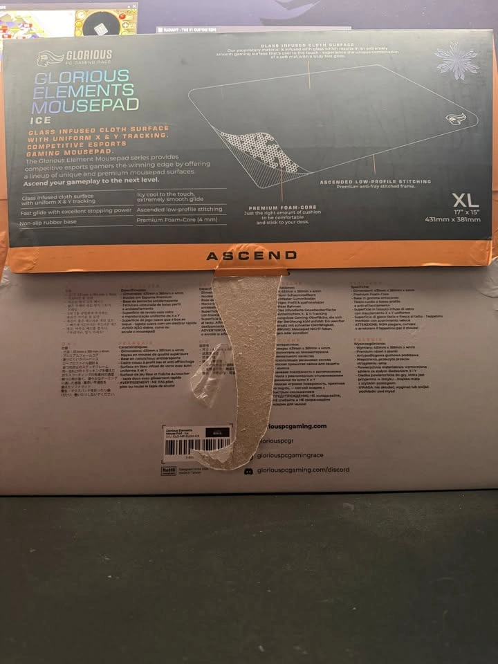 BRAND NEW Glorious Elements Mouse Pad XL - ICE Edition - photo 2