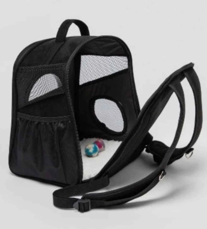 Black Pet Carrier Backpack with Bubble Dome - photo 2