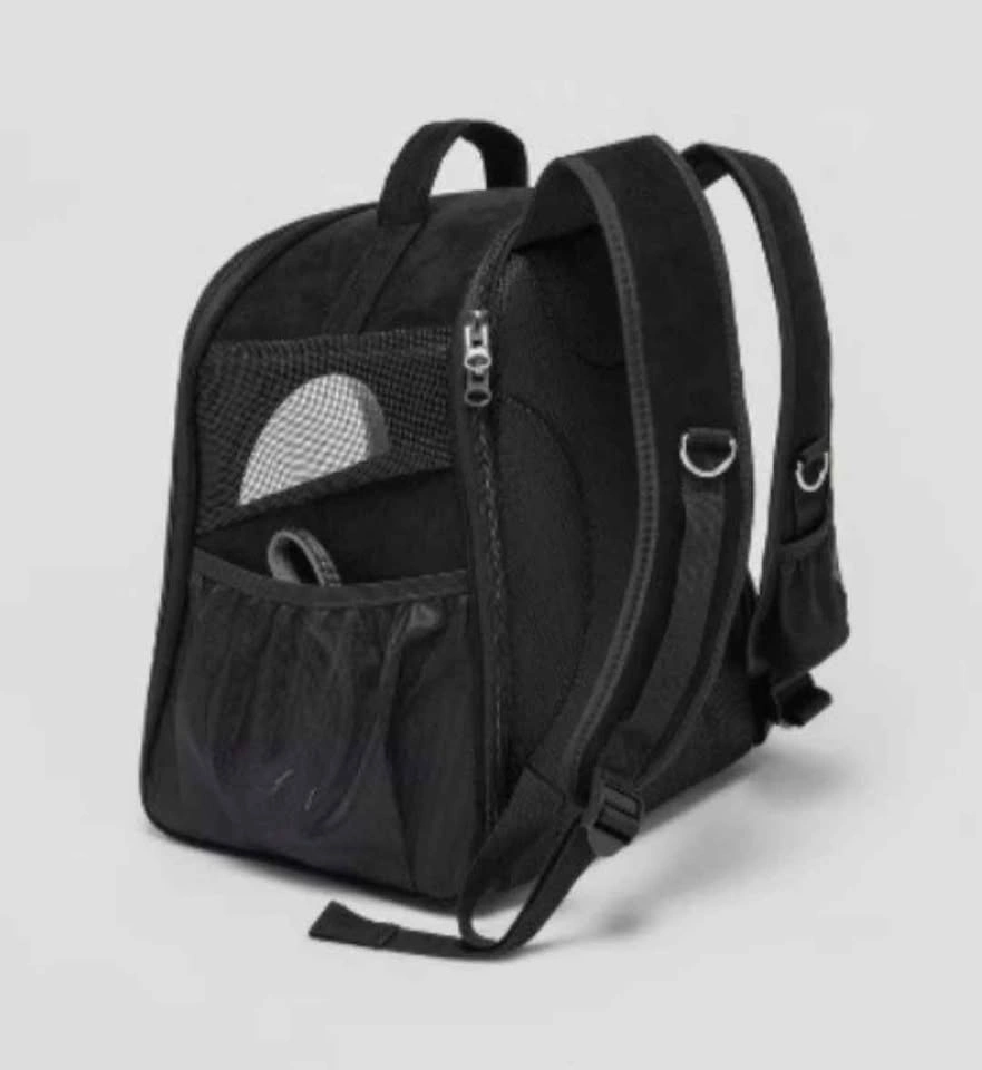 Black Pet Carrier Backpack with Bubble Dome - photo 3