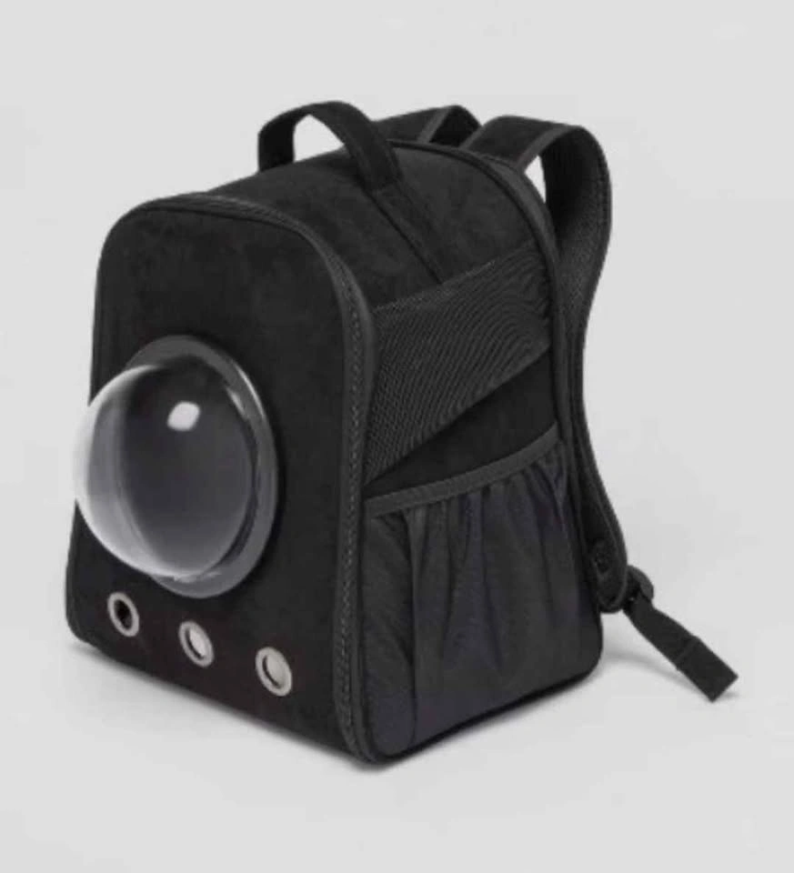 Black Pet Carrier Backpack with Bubble Dome - photo 4