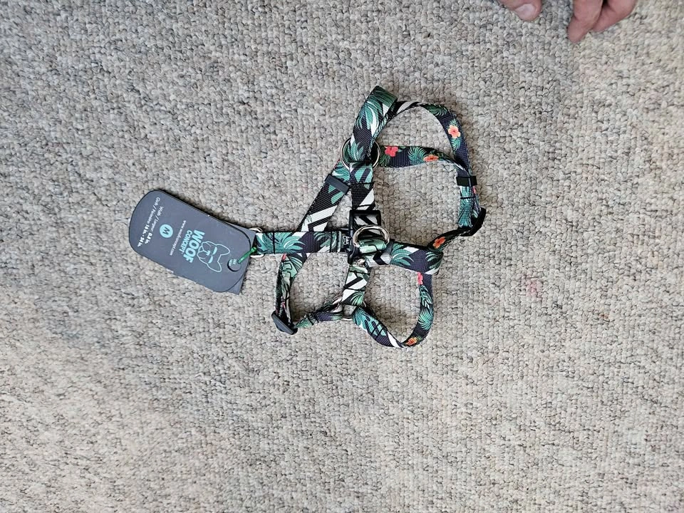 Woof concept dog harness medium Maui print