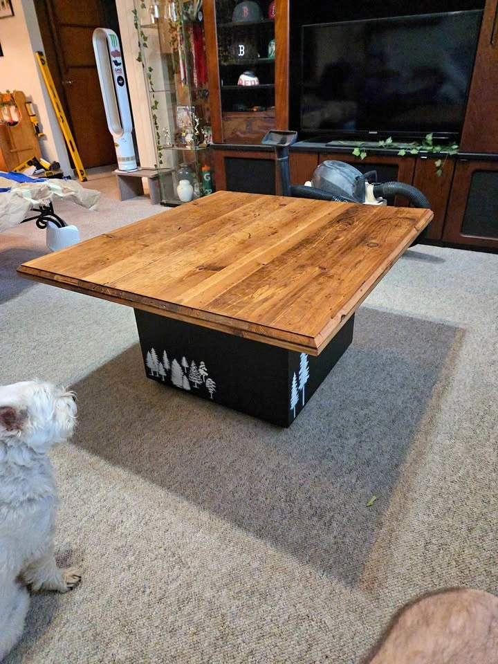 Oak table top coffee table