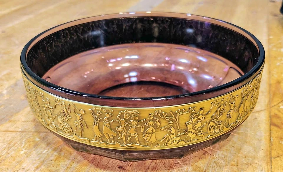 ANTIQUE MOSER GILDED CENTERPIECE 1930'S