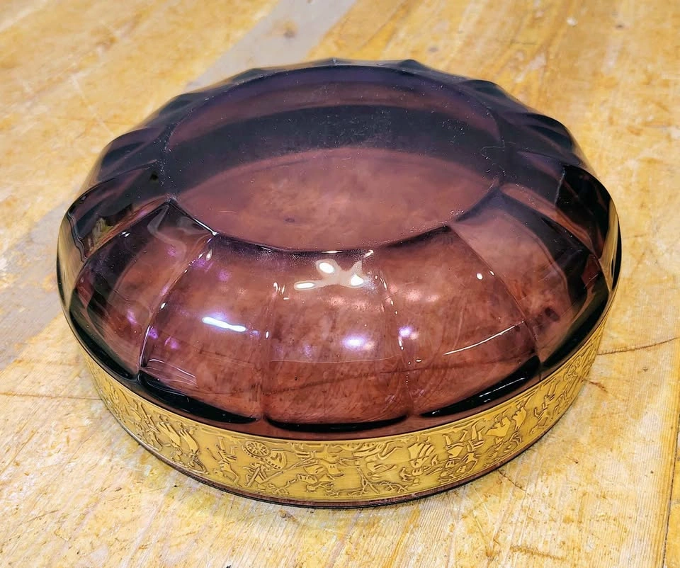 ANTIQUE MOSER GILDED CENTERPIECE 1930'S - photo 4