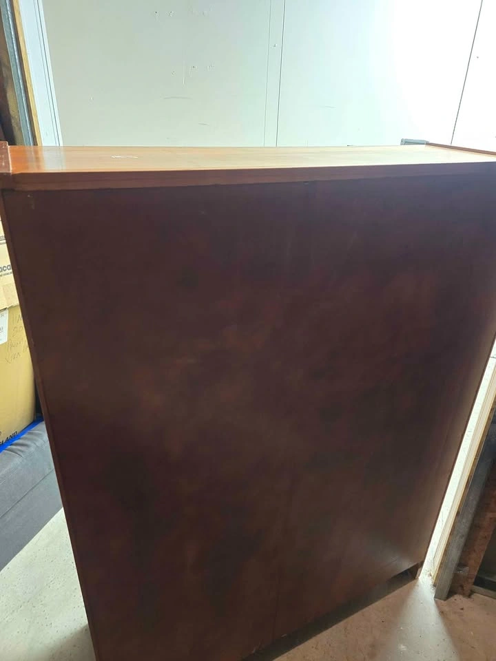 Vintage Solid Wood Display Cabinet / Bookshelf with Glass Doors - photo 3
