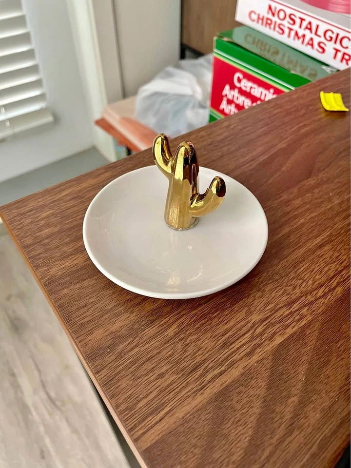 Ceramic Cactus Ring Dish