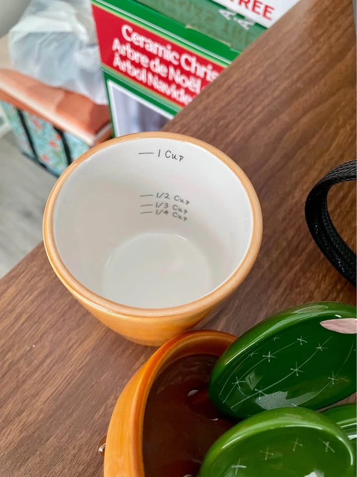Ceramic Cactus Measuring Cup and Spoon Set - photo 4