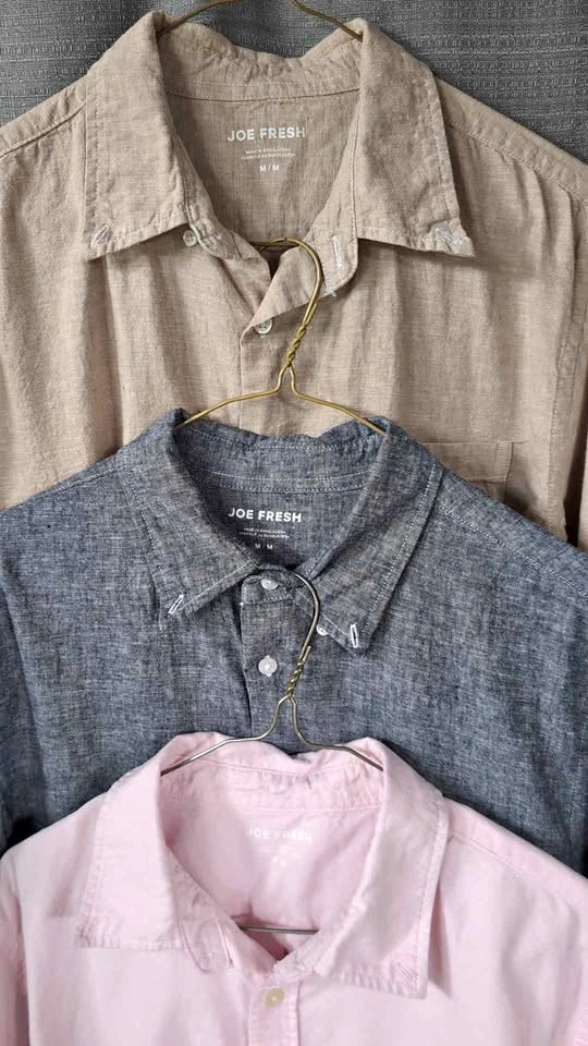 Joe Fresh Men's Long Sleeve Shirts Size M - Lot of 3