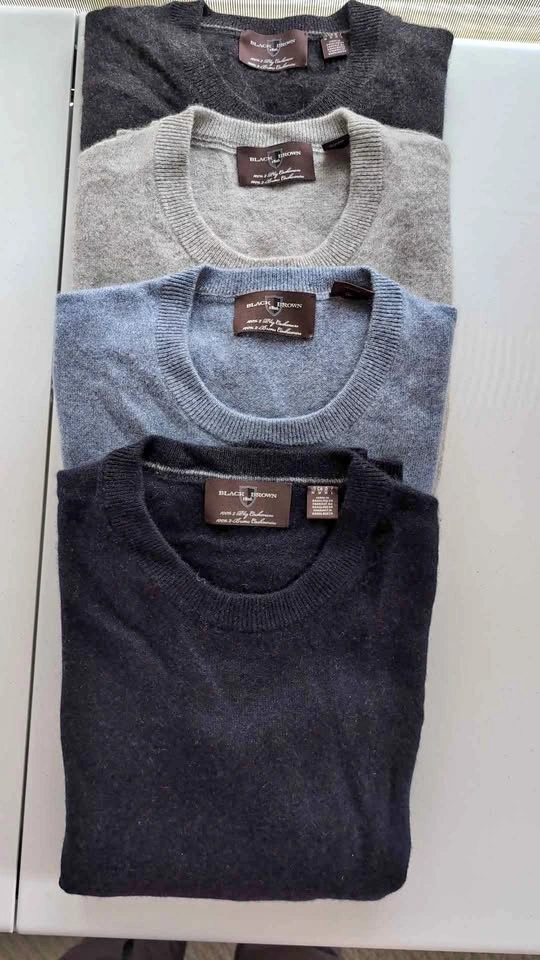 Black Brown 1826 100% 2-Ply Cashmere Sweaters size M