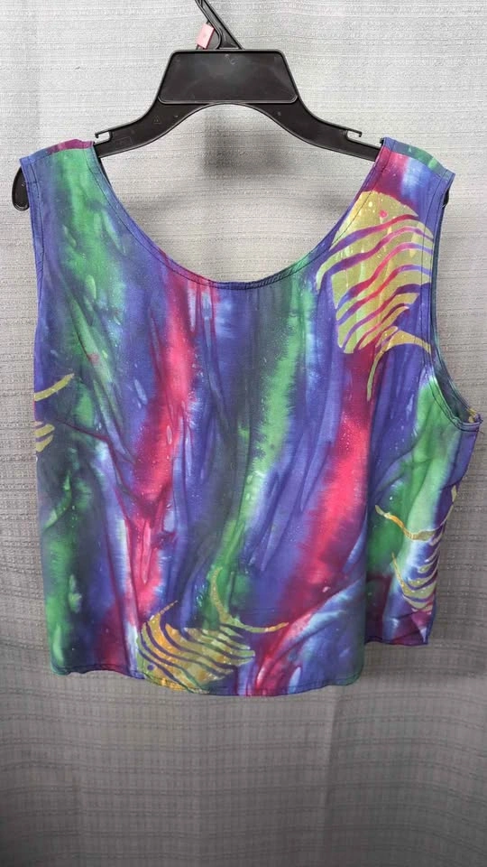 Batik Fish Print Sleeveless Top - photo 2